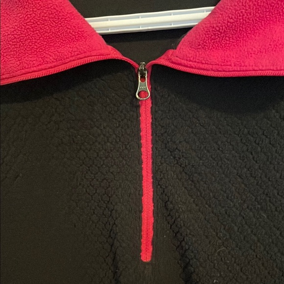 Host Pick! Colombia EUC XL Black and Pink Quarter-Zip Pullover - Picture 3 of 5